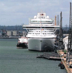 Cruise ship in Southampton